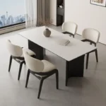 Nordic Italian Ash Wood Dining Chair – Modern Solid Wood & Leather Backrest Design - Image 4