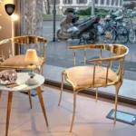 Italian-Inspired Red Velvet Dining Chairs – Luxury Metal Frame Accent Seating for Modern Interiors - Image 2