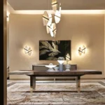 American Light Luxury Square Dining Table Set – Solid Wood & Marble 6-Person Modern Furniture - Image 2