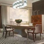 Modern 7-Piece Dining Room Set with Adjustable Rectangle Table & Upholstered Chairs - Image 3