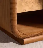 High-End Marble & Oak Burl Night Cabinet – Contemporary Luxury Bedside Storage with Three Drawers - Image 5