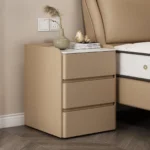 Luxury Modern Three-Drawer Tall Nightstand – Contemporary Bedroom Storage Cabinet - Image 3