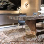 American Light Luxury Square Dining Table Set – Solid Wood & Marble 6-Person Modern Furniture - Image 5