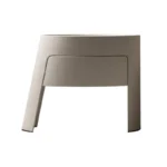 Modern Extendable Wooden Nightstand with Stainless Steel Accents – Contemporary Special-Shaped Bedside Table - Image 6