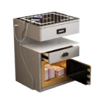 Smart Multifunctional Bedside Table with Built-In Safe – Modern Luxury Nightstand with LED & Wireless Charging - Image 3