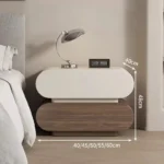 Italian-Inspired Solid Wood Side Cabinet – Dual-Drawer Convertible Design for Bedroom & Living Spaces - Image 3