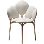 Modern Luxury Leather Accent Chair – Stainless Steel Frame Single Sofa Chair - Image 2