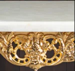 European Modern Luxury Dining Set – Golden Copper Marble Table with 6 Elegant Chairs - Image 6