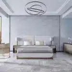 Eco-Friendly Solid Wood Modern Bed with Leather Upholstery - Customizable Color - Image 6