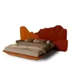 Velvet Fabric Modern King Size Bed with Tufted Headboard - Customizable Colors - Image 6