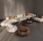 Grey Fabric Modular Armless Sectional Sofa with Customizable Configuration - Modern Luxury - Image 2