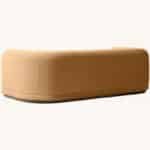 Luxury Boucle Fabric Two-Seater Sofa with Rounded Arms - Customizable Color - Image 5