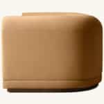 Luxury Boucle Fabric Two-Seater Sofa with Rounded Arms - Customizable Color - Image 4