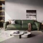 Durable Fabric Square Single Seater Sofa with Customizable Colors - Pet-Friendly