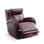 Luxury Leather Recliner Chair with Adjustable Features - Modern Chesterfield Style