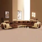 Top-Grain Leather L-Shaped Sectional Sofa with Multi-Function Reclining - Custom Color Options - Image 2