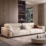 Frosted Velvet 2-Seater Sectional Sofa with Pillow Top Arms - Customizable Color Options - Image 3
