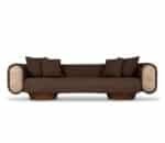 Suede L-Shaped Sectional Sofa with Low-Arm Design - Customizable Colors - Image 5