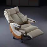 Genuine Leather Ergonomic Executive Office Chair with Massage Function - Black