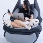 Fabric Reclining Chaise Lounge Sofa Bed with Adjustable Features - Picture Colors