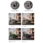 Cotton Foldable Reclining Sofa Chair with Convertible Design - Light Gray - Image 6