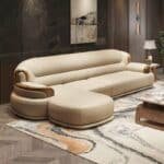 Customizable Fabric Modular Sectional Sofa with Deep Cushioned Seats - Multi-Color Options