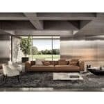 Premium Cowhide L-Shaped Sectional Sofa with Embossing - Customizable Finish - Image 2