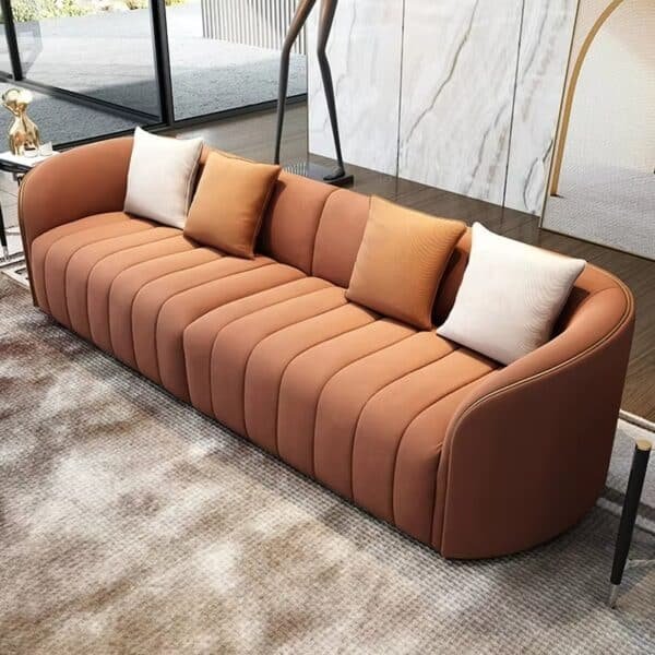 Customizable Fabric Single-Seat Sofa with Straight Arms - Elegant Design