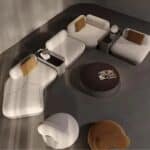 Grey Fabric Modular Armless Sectional Sofa with Customizable Configuration - Modern Luxury