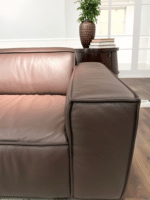 Authentic Leather Corner Sectional Sofa with Power Recliners and Massage System - Customizable Colors - Image 2