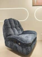 Fleece Fabric L-Shaped Recliner Chair with Revolving Feature - Customized Color - Image 4