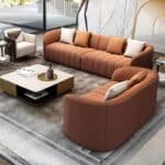 Customizable Fabric Single-Seat Sofa with Straight Arms - Elegant Design - Image 2