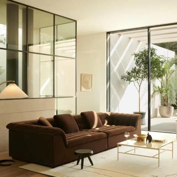 Premium Fabric Chesterfield Recliner Sofa with Customizable Covers - White