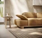 Soft Synthetic Leather Corner Sofa with Adjustable Backrest - Elegant Grey - Image 2