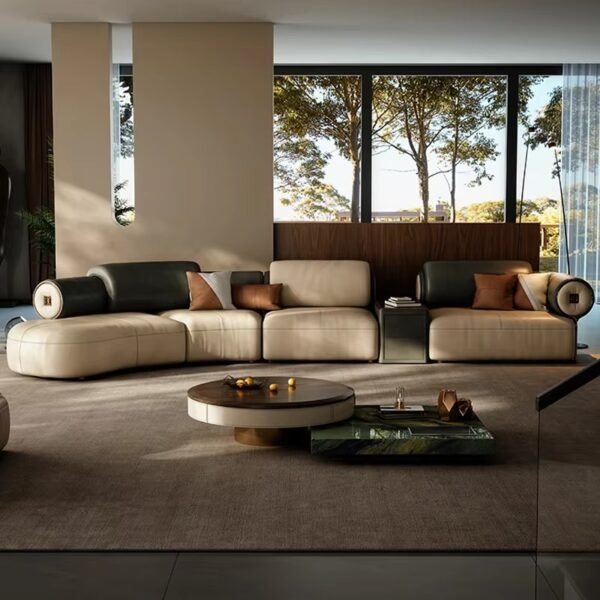 Premium Fabric Modular Sectional Sofa with Customizable Configurations - Modern Grey