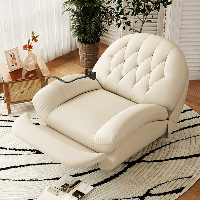 main_imageHdfefe1fe3b8948dbbc211f862f1b6cc1D Smooth Synthetic Leather Recliner Chair with Massage Function - Customizable Color - Image 1