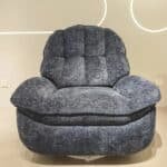 Fleece Fabric L-Shaped Recliner Chair with Revolving Feature - Customized Color