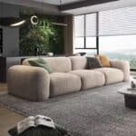 Tufted Velvet Two-Seater Sectional Sofa with Frameless Design - Optional Colors - Image 2