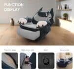 Fabric Reclining Chaise Lounge Sofa Bed with Adjustable Features - Picture Colors - Image 6