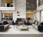 Luxury Linen-Cotton Chesterfield Sofa Set with Customizable Features - Eco-Friendly