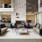 Luxury Linen-Cotton Chesterfield Sofa Set with Customizable Features - Eco-Friendly