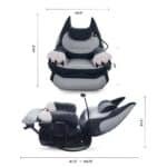 Fabric Reclining Chaise Lounge Sofa Bed with Adjustable Features - Picture Colors - Image 8