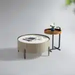 Ultimate Snow White Leather Coffee Table – Elegant, Durable & Modern Living Room Centerpiece