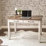 Distressed Two-Tone Multi-Function Table - White